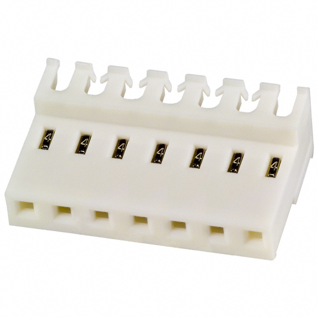 7 Position Rectangular Receptacle Connector IDC Tin 24 AWG